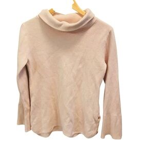 Burgess Pink Cotton/Cashmere Turtleneck Sweater Size M